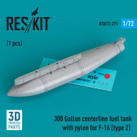 300 Gallon centerline fuel tank with pylon for F-16...
