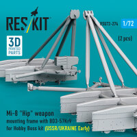 Mi-8 Hip weapon mounting frame with BD3-57KrV for Hobby Boss kit (USSR/UKRAINE Early) (2 pcs) (3D Printed)