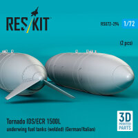 Tornado IDS/ECR 1500L underwing fuel tanks (welded) (German/Italian) (2 pcs) (3D Printed)