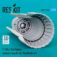 F-104J Starfighter exhaust nozzle (3D Printed) for Fine Molds