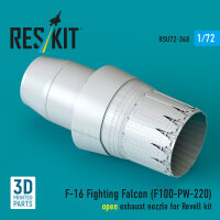 F-16 Fighting Falcon (F100-PW-220) open exhaust nozzle...