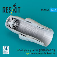 F-16 Fighting Falcon (F100-PW-220) open exhaust nozzle...