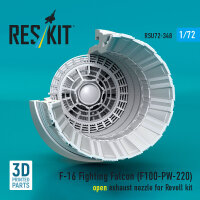 F-16 Fighting Falcon (F100-PW-220) open exhaust nozzle (3D Printed) for Revell