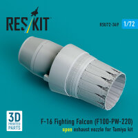 F-16 Fighting Falcon (F100-PW-220) open exhaust nozzle...