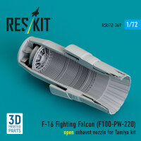 F-16 Fighting Falcon (F100-PW-220) open exhaust nozzle...