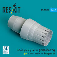 F-16 Fighting Falcon (F100-PW-229) open exhaust nozzle...
