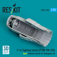 F-16 Fighting Falcon (F100-PW-229) open exhaust nozzle...