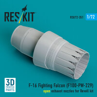 F-16 Fighting Falcon (F100-PW-229) open exhaust nozzle...