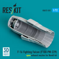 F-16 Fighting Falcon (F100-PW-229) open exhaust nozzle...
