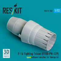F-16 Fighting Falcon (F100-PW-229) open exhaust nozzle...