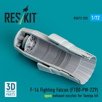 F-16 Fighting Falcon (F100-PW-229) open exhaust nozzle...