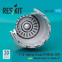 F-16 Fighting Falcon (F110-GE-129) open exhaust nozzle (3D Printed) for Tamiya