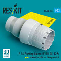 F-16 Fighting Falcon (F110-GE-129) open exhaust nozzle...