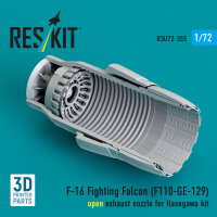 F-16 Fighting Falcon (F110-GE-129) open exhaust nozzle...