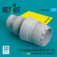 F-16 Fighting Falcon (F110-GE-129) open exhaust nozzle...