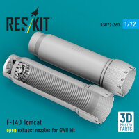 F-14D Tomcat open exhaust nozzles for GWH kit (3D Printed)