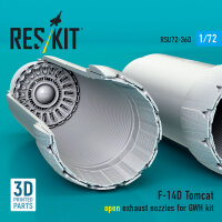 F-14D Tomcat open exhaust nozzles for GWH kit (3D Printed)