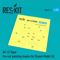 AH-1Z Viper Pre-cut painting masks for Dream Model kit