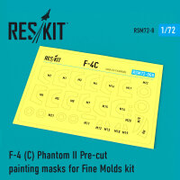 F-4C Phantom II Pre-cut painting masks for FineMolds kit