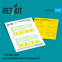 F-16 two-seat pre-cut painting masks for Hasegawa