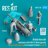 British Aircraft mechanics with SUU-23 20mm gun pod (open...