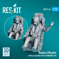 Rafale C/M pilot sitting in ejection seat for HobbyBoss...
