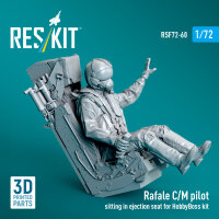 Rafale C/M pilot sitting in ejection seat for HobbyBoss...