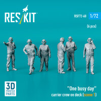 One busy day carrier crew on deck (scene 1) (6 pcs) (3D...