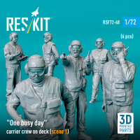 One busy day carrier crew on deck (scene 1) (6 pcs) (3D...