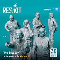 One busy day carrier crew on deck (scene 1) (6 pcs) (3D Printed)