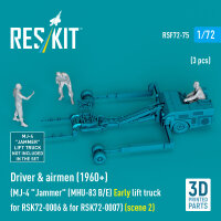 Driver & airmen (1960+) (3 pcs) (MJ-4 Jammer (MHU-83 B/E) Early lift truck for RSK72-0006 & for RSK72-0007) (scene 2) (3D Printed)