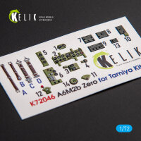 A6M2B Zero - interior 3D decals for Tamiya kit