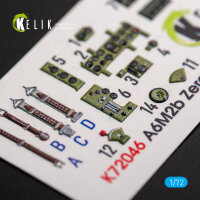 A6M2B Zero - interior 3D decals for Tamiya kit