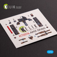 Amx Ghibli interior 3D decals for Italeri kit