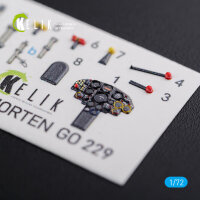 Horten Go 229 interior 3D decals for Revell kit