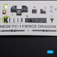 Chinese FC-1 Fierce Dragon interior 3D decals for Trumpeter kit