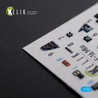 F-16 MLU interior 3D decals for Revell kit