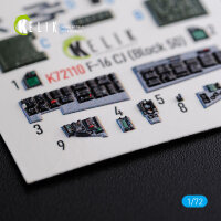F-16 CJ (Block 50) interior 3D decals for Tamiya kit