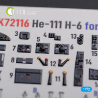 He-111 H6 interior 3D decals for Airfix kit