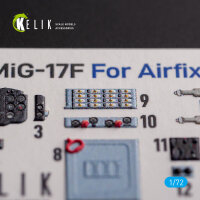 Mig-17 Fresco (Shenyang J5) - interior 3D decals for Airfix kit