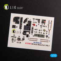 Bristol Beaufort Mk.1 - interior 3D decals for Airfix kit