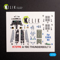 A-10C Thunderbolt II - interior 3D decals for GWH kit