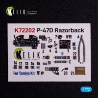 P-47D Razorback - interior 3D decals for Tamiya kit