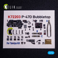 P-47D Bubbletop - interior 3D decals for Tamiya kit