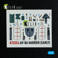 AV-8A Harrier (early) - interior 3D decals for Italeri kit