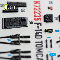 F-14D Tomcat - interior 3D decals for Tamiya