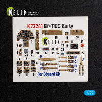 Bf-110C Early - interior 3D decals for Eduard