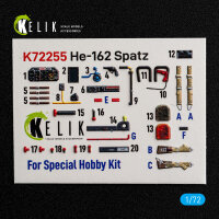 He-162 Spatz - interior 3D decals for Special Hobby