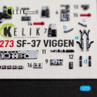 SF-37 Viggen - interior 3D decals for Special Hobby