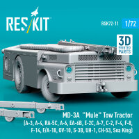 MD-3A Mule Tow Tractor (A-3, A-4, RA-5C, A-6, EA-6B, E-2C, A-7, C-2, F-4, F-8, F-14, F/A-18, OV-10, S-3B, UH-1, CH-53, Sea King) (3D Printed model kit)